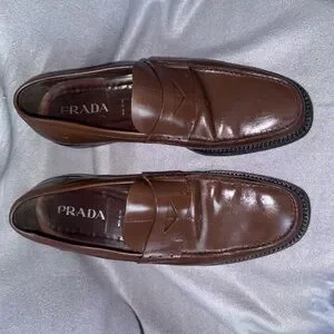 Prada | Shoes | Prada Penny Loafers Brown Mens Size Uk 85us 